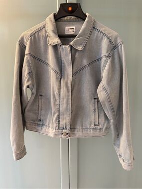 Ci Sono Light Blue Zip Denim Jacket size M